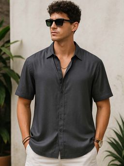 Bewakoof - Men's Grey Oversized Shirt