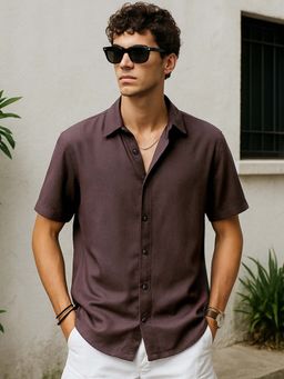 Bewakoof - Men's Brown Oversized Shirt
