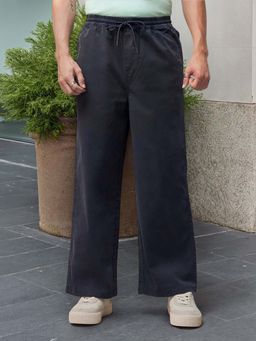 Bewakoof - Men's Dark Blue Straight Fit Casual Pants