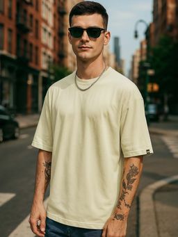 Bewakoof - Heavy Duty 1.0 Men's Off White Oversized T-shirt