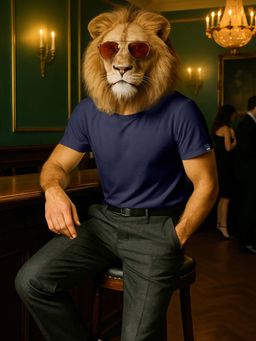 Bewakoof - Party Animal by Bewakoof Men's Inking Blue T-shirt