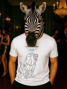 Bewakoof - Party Animal by Bewakoof Men's White Stay Wild Graphic Printed T-shirt