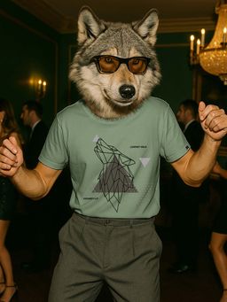 Bewakoof - Party Animal by Bewakoof Men's Olive Green Low Key Wild Graphic Printed T-shirt