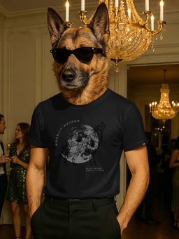 Bewakoof - Party Animal by Bewakoof Men's Black Moon Lit Graphic Printed T-shirt