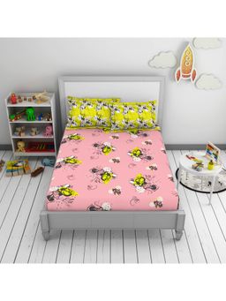 CORE Designed by SPACES - Disney Cotton Breathable Machine Washable Great Value Double Bedsheet - Pink