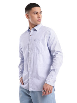 WROGN - Premium Blue Full Sleeve Striped Shirt