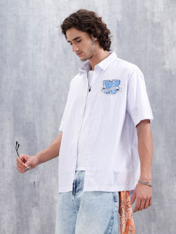 WROGN - Varsity-Inspired Casual Oversized Striped Shirt For Men