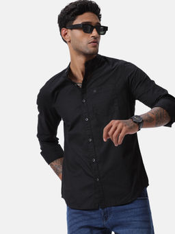 WROGN - Classic Black Mandarin Collar Shirt