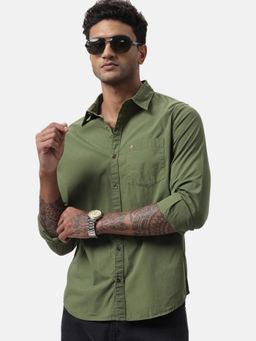 WROGN - Light Olive Solid Casual Shirt