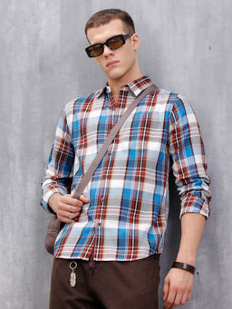 WROGN - Checkered Full Sleeve Regular Fit Shirt