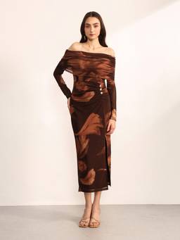 Kazo - Women Brown Huxley Midi Dress