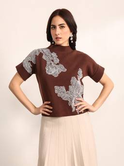 Kazo - Women Brown Nomad Winter Top