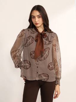 Kazo - Women Brown Latte Top