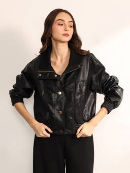 Kazo - Women Black Coal Jacket