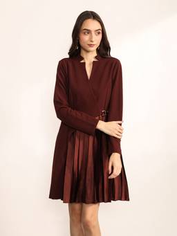 Kazo - Women Maroon Atwood Mini Dress