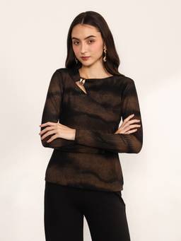 Kazo - Women Brown Antiquity Top