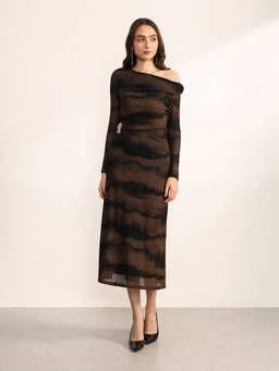 Kazo - Women Brown Antiquity Midi Dress