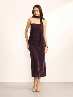 Kazo - Women Purple Pelican Midi Dress