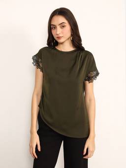 Kazo - Women Olive Phyllis Top