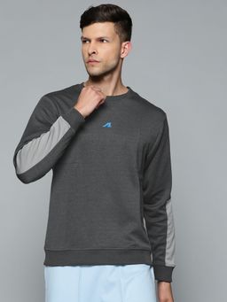 Alcis - Men Charcoal Colorbloack Sweatshirt