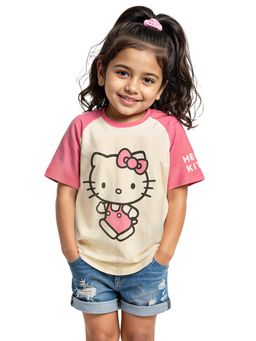 The Souled Store - Official Hello Kitty: Pink Girls T-shirt
