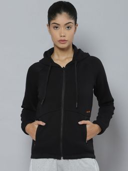 Alcis - Women Black Hooded Sweatshirt