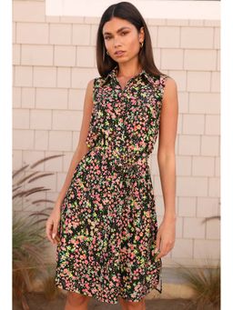 Lipsy - Broderie Shirt Dress Multi-color With Belt