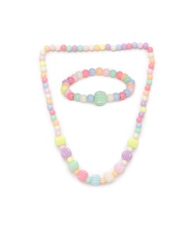 EL REGALO - Kids Girls Jewellery Necklace and Bracelet Combo Multi Color (Set of 2)