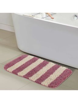 OBSESSIONS - Anti-Skid Polyester Colorblock Bath Mat - Pink