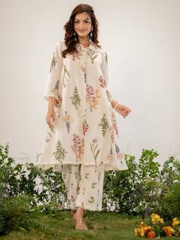 Autumnlane - Manjula Pearl Cotton Kurta & Pant (Set of 2)