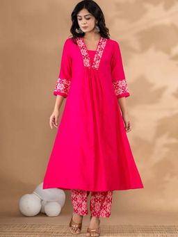 Autumnlane - Mika Flamingo Kurta & Pant (Set of 2)