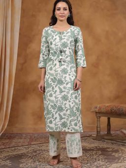 Autumnlane - Raagvi Alice Printed Cotton Kurta & Pant (Set of 2)