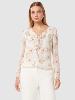 Forever New - Women Beige Floral Top