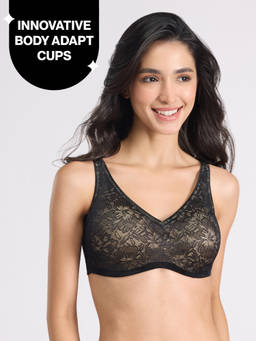 Nykd by Nykaa - Shape & Sculpt Lace Wirefree Padded Shaping Bra-NYB187 Black