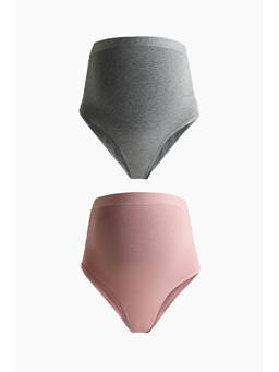 H&M - Women Multi-Color Mama 2-Pack High Waist Cotton Briefs
