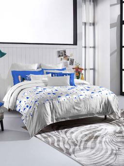 MYTRIDENT - Soiree Sea Bedsheet with Pillow & Cushion Covers (King)