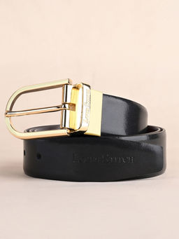 Louis Stitch - Mens Formal Black and Brown Solid Reversible Belt