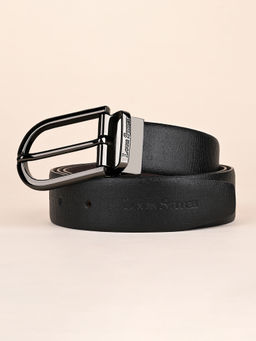 Louis Stitch - Mens Formal Black and Brown Solid Reversible Belt