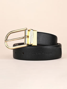 Louis Stitch - Mens Formal Black and Brown Solid Reversible Belt