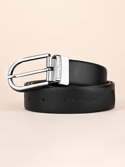 Louis Stitch - Mens Formal Black and Brown Solid Reversible Belt