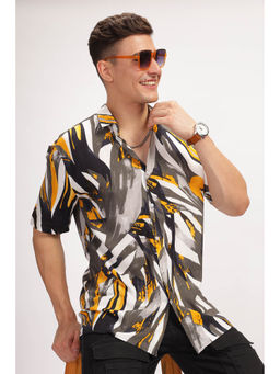 GRITSTONES - Men Eclipse Multi-Color Dyed Shade Rayon Shirt