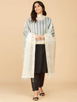 Fabindia - Natural Cotton Silk Hand Block Printed Dupatta