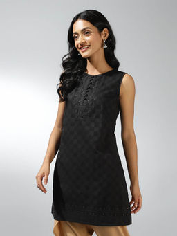 Fabindia - Black Cotton Short Kurti