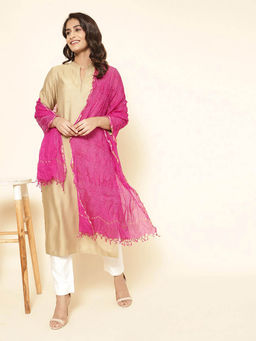 Fabindia - Magenta Silk Blend Dupatta