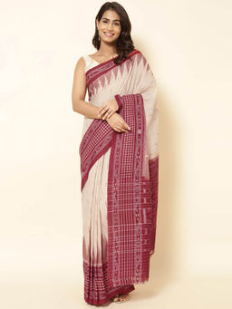 Fabindia - Natural Cotton Ikat Saree without Blouse
