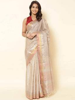 Fabindia - Natural Silk Blend Saree without Blouse