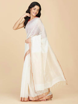 Fabindia - Natural Cotton Silk Chanderi Saree without Blouse