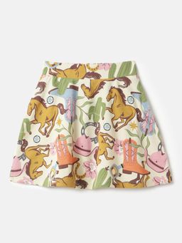 United Colors of Benetton - Multi-Color Regular Fit Mid Rise Printed Skirt