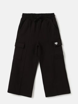 United Colors of Benetton - Black Regular Fit High Rise Solid Trackpant