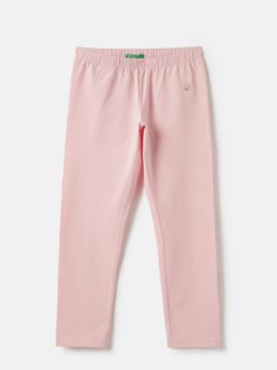 United Colors of Benetton - Pink Regular Fit Mid Rise Solid Leggings